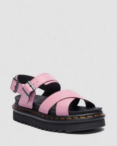 Dr. Martens Voss Li Dusty Athena Woman Sandals Antique Rose Size 7 Leather In Pink