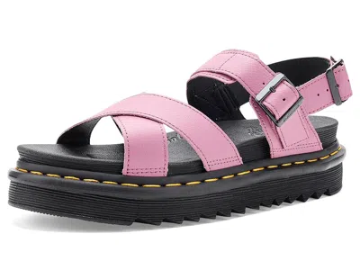 Dr. Martens Voss Li Dusty Athena Woman Sandals Antique Rose Size 7 Leather In Pink