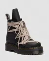 Dr. Martens 1460 Rick Owens Megalace Leather Platform Boots In Black