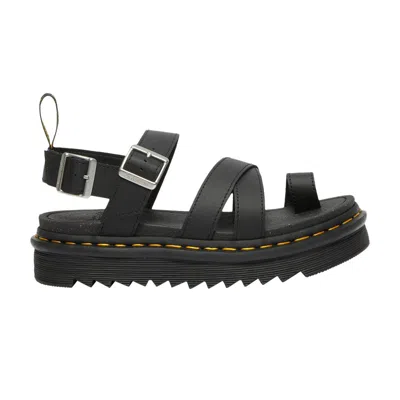 Pre-owned Dr. Martens Wmns Avry Hydro Leather Strap Sandal 'black' | Women's Size 9