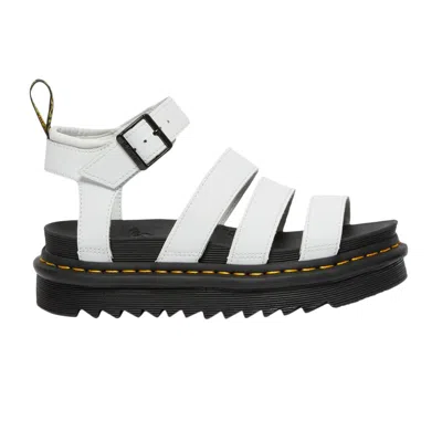 Pre-owned Dr. Martens' Dr. Martens Wmns Blaire Hydro Leather Strap Sandal 'white' | Women's Size 6