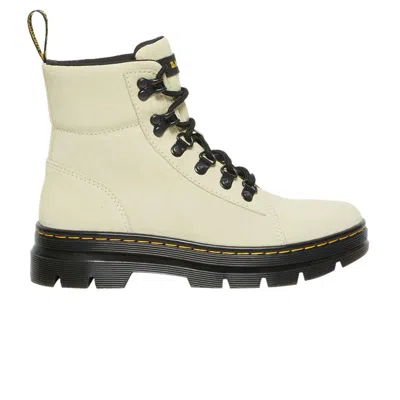 Pre-owned Dr. Martens Wmns Combs Suede Utility Boot 'cream' | Women's Size 6 In White