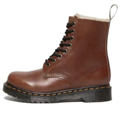 Dr. Martens' (wmns) Dr. Martens 1460 Serena Faux Fur Lined Leather Lace Up Boots 'tan'