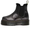 Dr. Martens' (wmns) Dr. Martens 2976 Faux Fur-lined Metallic Platform Chelsea Boots 'black'