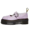 Dr. Martens (wmns)  Addina Flower Buckle Leather Platform Shoes 'lilac' In Purple