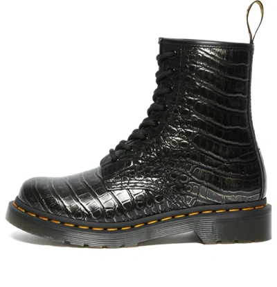 Dr. Martens' (wmns) Dr. Martens Lacing Crocodile Pattern Martin Boots