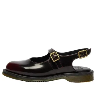 Dr. Martens Madaline Mary Jane Rub Off Leder Sling Back Schuhe In Burgundy