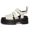 Dr. Martens' (wmns) Dr. Martens Ricki Nappa Lux Leather 3-strap Platform Sandals 'white Black'