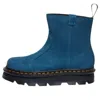 Dr. Martens Zebzag Rigger Slip On Nubuck Boots In Blue