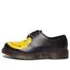Dr. Martens' (wmns) Dr.martens 1461 Smiley Smooth Leather Oxford Shoes 'black Yellow' In Multi