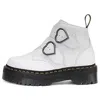 Dr. Martens (wmns) Dr.martens Devon Heart Leather Platform Boots 'white' In Multi