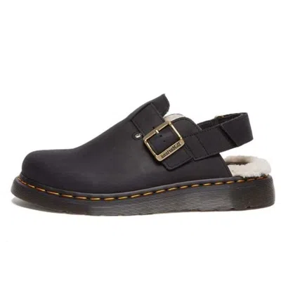 Dr. Martens' (wmns) Dr.martens Jorge Ii Faux Fur Lined Nubuck Slingback Mules 'black'