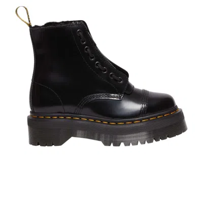 Pre-owned Dr. Martens Wmns Sinclair Faux Fur Lined Buttero Platform Boot 'black' | Women's Size 14