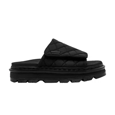 Pre-owned Dr. Martens Wmns Suede Strap Platform Slide Sandal 'black' | Women's Size 8