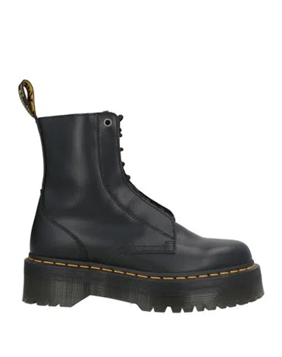 Dr. Martens Woman Ankle Boots Black Size 10 Leather