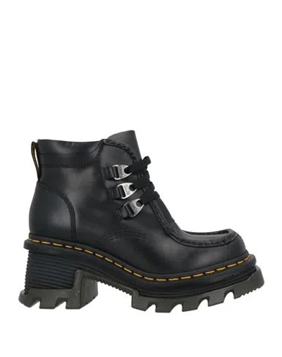 DR. MARTENS' DR. MARTENS WOMAN ANKLE BOOTS BLACK SIZE 6 LEATHER