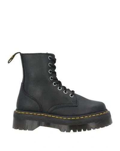Dr. Martens' Dr. Martens Woman Ankle Boots Black Size 8 Leather In Gray