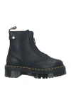 Dr. Martens Woman Ankle Boots Black Size 9 Leather In Black