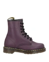 Dr. Martens' Dr. Martens Woman Ankle Boots Dark Purple Size 5 Leather