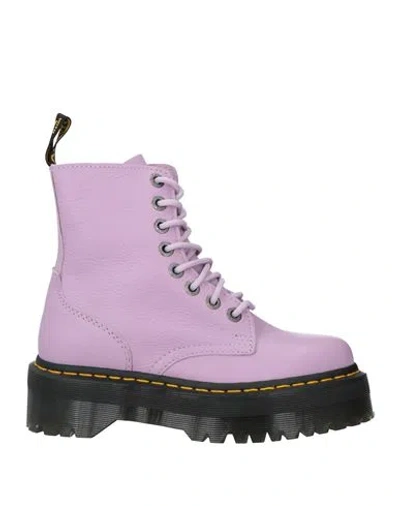 Dr. Martens' Dr. Martens Woman Ankle Boots Light Purple Size 6 Leather In Purple