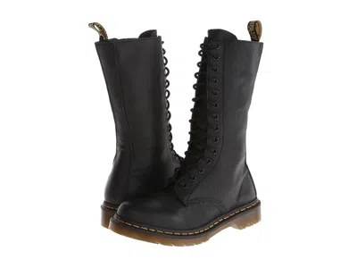 Pre-owned Dr. Martens' Woman's Boots Dr. Martens 1b99 14-eye Zip Boot In Black Virginia