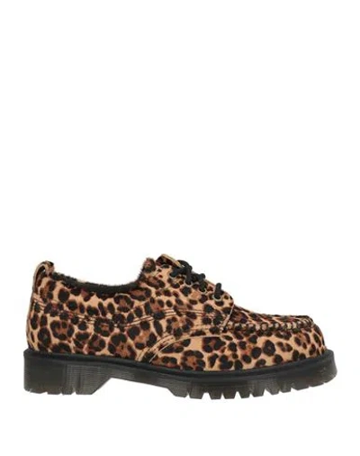 Dr. Martens Woman Lace-up Shoes Beige Size 8 Leather In Brown