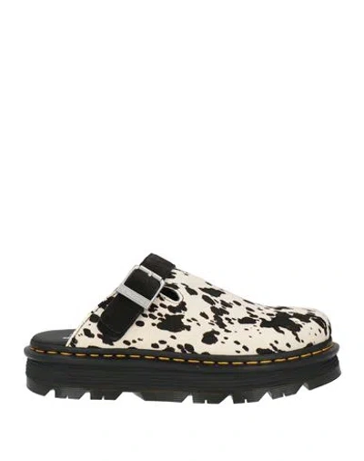 Dr. Martens Woman Mules & Clogs Ivory Size 7 Leather In White