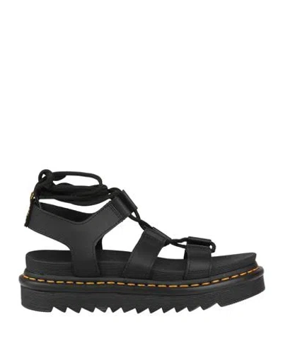 Dr. Martens Dr.martens Nartilla Hydro Leather Gladiator Sandals In Black