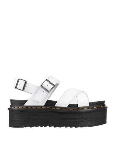 Dr. Martens Woman Sandals White Size 9 Leather