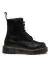 Dr. Martens' 1460 Bex Combat Boots In Black Leather In Black
