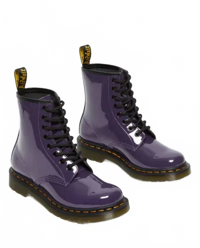 Dr. Martens Women's 1460 Patent Leather Lace Up Boots In Blackcurrant In Purple
