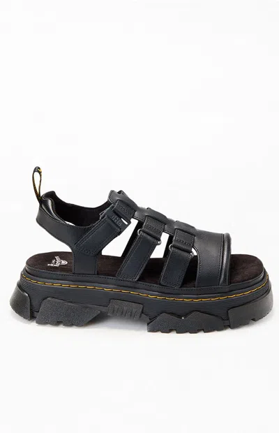 Dr. Martens Women's Black Mattison Kit 3 Strap Sandals