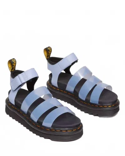 Dr. Martens Women's Blaire Jelly Glitter Strap Sandals In Zen Blue In Black