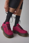 Dr. Martens Women's Buzz 5-eye Shoe In Fuchsia Pink Milled Nubuc, Women's At Urban Outfitters In Multi