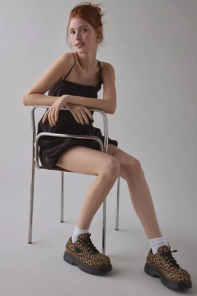 Dr. Martens Women's Buzz Leopard Print 5-eye Shoe In Light Tan Mini Leopard, Women's At Urban Outfitters