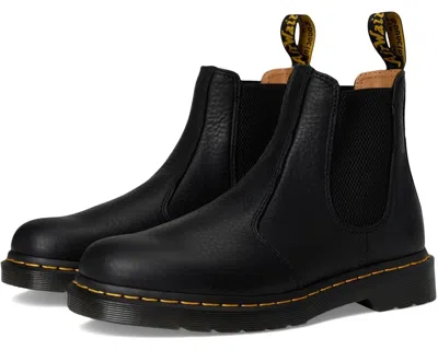 Dr. Martens Women's  2976 Boots Black Leather Round Toe Chelsea Ver999