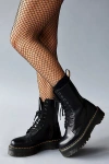 Dr. Martens' Women's Jadon Platform 8-eye Boot In Black - Polished Smooth, Women's At Urban Outfitters In Black