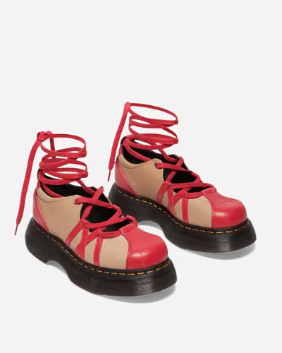 Dr. Martens Women S Buzz Ballerina Leather Shoes Vibrant In Red