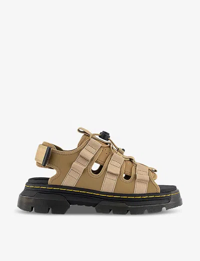 Dr. Martens' Dr. Martens Womens Savannah Tan Jericho Toggle-lace Leather Sandals