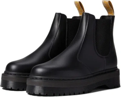 Pre-owned Dr. Martens' Dr. Martens Women's V 2976 Quad Chelsea Boot In Black Felix Rub Off