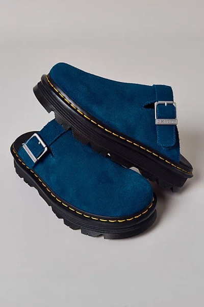 Dr. Martens' Women's Zebzag Suede Slingback Platform Mule In Neptune Blue E. H Suede, Women's At Urban Outfitters