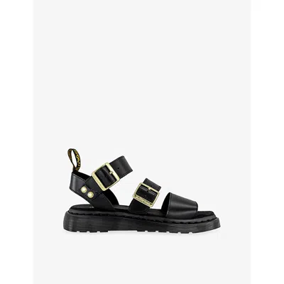 Dr. Martens Womens Black Atlas Gryphon Leather Sandals Eur 40 / 7 Uk