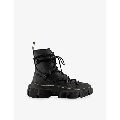 Dr. Martens Womens Black Dmxl 8-eyelet Leather Ankle Boots Eur 38/5 Uk