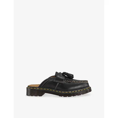 Dr. Martens Womens Black Orleans Adrian Leather Mules