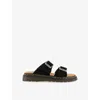 DR. MARTENS' WOMENS DR. MARTENS JOSEF SUEDE SLIDE SANDALS