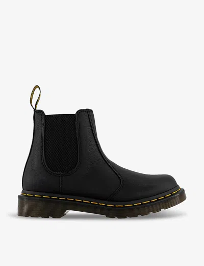 DR. MARTENS WOMENS BLACK VIRGINIA 2976 TONAL-STITCH LEATHER CHELSEA BOOTS EUR 37 / 4 UK