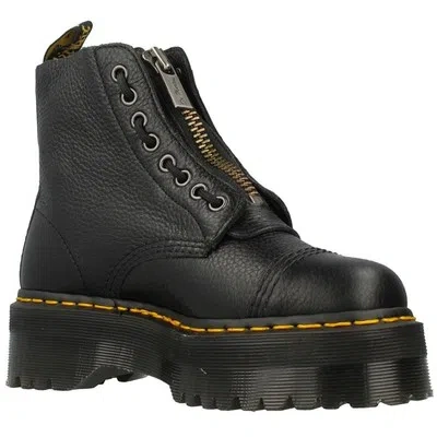 Pre-owned Dr. Martens' Dr. Martens Womens Boots Sinclair Casual Lace-up Ankle Nappa Leather In Black