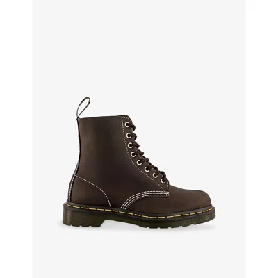 Dr. Martens Womens Dark Brown Wyoming 8-eyelet Leather Suede Boots Eur 39 / 6 Uk