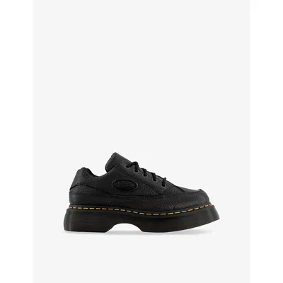 Dr. Martens' Womens Dr. Martens Buzz 5 Eye Leather Shoes In Black Milled Nappa