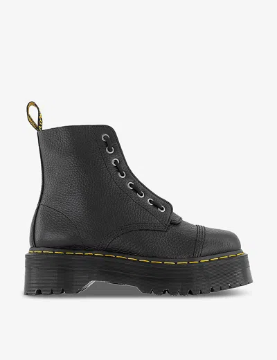 Dr. Martens' Womens Dr. Martens Sinclair Tonal-stitched Zip-up Leather Ankle Boots In Black